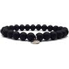 KARDINAL WEIST onice bracciale, perle di gemma, gioielli per uomo e donna, chakra - yoga - energia (L, onice)