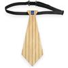 Il Cravattino.com ILCRAVATTINO.COM Cravatta Corta in Legno, Cravattino Modello VERTICAL LINES, per Eventi Eleganti, Stile Audace e Glamour, 13 inserti disponibili