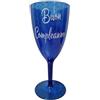 Generico CALICE BLU BUON COMPLEANNO, in PVC BUBBLES 19 CM Alto, 8 cm Diametro, Decorazioni per Feste, Articolo Artigianale, Handmade. La Scritta è Realizzata in Vinile Bianco molto resistente.