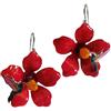Handmade ORECCHINI FIORI DI HYBISCUS ROSSI