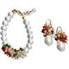 Handmade Parure Donna con Bracciale e Orecchini in Perle di Maiorca e Pietre Dure - Set Gioielli Artigianale Made in Italy, Multicolor