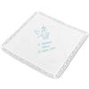 Generico Fazzoletto Battesimo bimbo bimba personalizzato con ricamo nome e data 100% cotone Made in Italy (senza fiocco, azzurro)