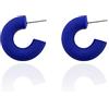 Knick Knack OÜ Orecchini Minimalisti a Cerchio: Accessori Intemporali e Chic (S, Blu)