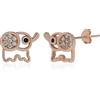 Meissa Piercing Orecchio Donna Argento 925 Elefante Orecchini Carini per Ragazza Animali Orecchini Bambina Oro rosa Ipoallergenico Regalo Ragazza Amica Compleanno, Oro rosa