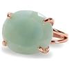 ANEMONE JEWELRY Favolosa Punta con Acquamarina Anello - Autentica Pietra Gemma Dichiarazione Gioielli - Stile Anello Oro Rosa Pietra di Nascita per Donne - Gioielli su Misura Disponibili di Tutte Misure Anelli