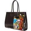 Arte Lisanti Borsa in Pelle Dipinta a Mano - OMAGGIO AL BACIO APPASSIONATO DI SOPHIE VOGEL -Borsa donna, Cartella a Spalla, Idea Regalo, Porta PC, Artigianato Italiano, Made In Italy, Vera Pelle