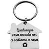 Generic Vero Bijoux | Portachiavi Qualunque cosa accada, noi ci vediamo a casa - Idea regalo coppia | Incisione laser permanente