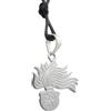 Handmade Fiamma dell'Arma dei Carabinieri : Ciondolo in Argento 925 - Fiamma Misura Grande - Pendente con Girocollo