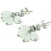 DodiGioielli.it Orecchini pendenti donna in cristallo bianco latte - Gioielli artigianali Made in Italy in argento 925 nickel free - Eleganti e leggeri, idea regalo - DodiGioielli
