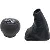 FAHBSTR Pomello Leva Cambio Cuffia Leva Pomello Cambio Auto Per Opel Per CORSA C 2001-2006 Per TIGRA B 2004-2012 Per COMBO C 2001-2011(2pcs Gear Knob Cover)