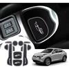 GAFAT Compatibile con Nissan Juke F15 2011-2018 Tappetini Antiscivolo, Juke F15 Tappetini in Gomma per Console Centrale, Tappetini per Portabicchieri, Tappetini per Cuciture della Porta (Bianco)