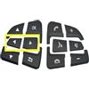 WEINUANXIN Per A B GLA CLA GLS GLE CLS W176 W246 W177 Coprivolante Decorazione Interni Auto Coprivolante Pulsante Coprivolanti(Nero)