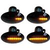 Car Passion Indicatore di direzione Freccia Specchietto laterale LED Compatibile con Luce Dinamico Progressivo Fumè Nero Side Marker Dynamic (500 500L Ypsilon 4C)
