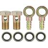 A ABSOPRO Raccordo Banjo Bullone Bronzo 2 Pezzi per Impianto Frenante | Materiale: Metallo. Dimensioni: M16x1.5, 12mm, 38x22mm, 52x27mm. Contenuto: 2 Raccordi, 2 Viti, 4 Rondelle.