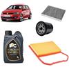 OP Kit tagliando 3 filtri + 4L olio IPC 5W30 X per Volkswagen Polo 6R 6C 1.0 MPI benzina