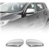 OMAC Calotte Specchio Spiegelabdeckung compatibile con Renault Kadjar 2015-2022 Cromato ABS Argento