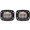 OUVECR Fendinebbia Anteriori Per Jeep Per Wrangler JK LED 12V 24V 3 Luce Di Lavoro Fendinebbia Pickup Truck LED Pods 4x4 Offroad Accessori ATV Super Bright Fendinebbia Anteriori(Square 2)
