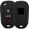 kwmobile Cover Chiavi Auto Compatibile con Peugeot Citroen con 3 tasti pieghevole - Custodia Protettiva Chiave Auto Copri Telecomando Gomma - Portachiave Macchina Silicone