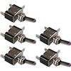Mintice 5 Pezzi 12V 20A Luce LED Rosso Interruttore a Levetta in Metallo Spst ON/off Interruttore a Bilanciere Barca Veicolo Auto