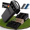 WERKTHOR Cunei per Camper (Nero) - [Set di 2] Cunei Stabili per Caravan e Camper | Cunei per Camper per un Livellamento Sicuro [<3t] - Design Robusto per Qualsiasi Superficie - Borsa Inclusa