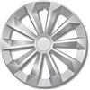 Albrecht Auto-Zubehör Albrecht - Copricerchi da 15 pollici, colore argento opaco, per cerchioni in acciaio, in plastica di alta qualità, durevoli copricerchi in confezione originale Albrecht - Made in EU