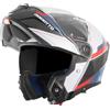 Bogotto FF404 Ezion Casco apribile, nero bianco rosso blu, XS