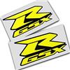 Twisted Melon 2 adesivi per Suzuki GSXR giallo fluorescente su nero