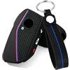 ATFIGII Custodia per chiave compatibile con BMW X1 Msport X2 X5 G05 M60i X5M X6 X7 740i X3 M50 540i 2024 2025 2026, custodia protettiva in silicone per chiavi dell'auto, portachiavi a 5 tasti, C, nero