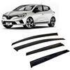 CarJoy Deflettori d'aria per finestrini laterali compatibili con Renault Clio 5 BJA 2020-2024 parapioggia deflettori adesivi 4 pezzi