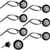 CTRICALVER LED Camio Rotondi per Auto e Camion, 3/4 pollici Luci Laterali, 6 pezzi Iimpermeabile Laterali per Auto,12V/24V Universale Luci Ingombro Rimorchio(Bianco)