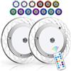 Kriogor 2Pcs Plafoniera LED 12V Camper con Interruttore, 8 luci laterali multicolore, 3W 600LM Luci Camper Interno 12 V, 81 LEDs Plafoniera Interna per Rimorchio, Auto, Barca, 3500-4500-6500K