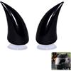 Grasslandy 2 PCS Casco corna del Diavolo, Moto Motociclista Casco Accessori, Corni di Casco da Moto, per Casco in Gomma Universale con Ventosa Decorazione per Casco da Motociclista Accessori per Copricapo (Nero)