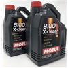 Motul Olio Motore Lubricante 106377 8100 X-Clean+ 5W-30, Pack 10 Litri