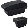 TNTGEBFVBG Bracciolos centrales auto Per SEAT ARONA 2017-2024 Bracciolo Auto Modifica Scatola Portaoggetti Multifunzionale Doppio Strato Ricarica USB Box Bracciolo Console Centrale(A Black Line No USB)