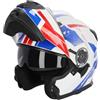 Acerbis Casco modulare Serel omologazione nuova 2206 con mentoniera apribile e doppia visiera blu rosso (S)