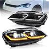 VLAND Motor VLAND Fari per Golf 7.5 TSI TDI Hatchback Variant Alogeni 2017-2020 [Non per GTI/Xenon/Sportsvan], Con marchio di omologazione E