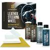 Leather Expert Set per la Cura e la ristrutturazione del Volante in Pelle - Kit per la Preparazione del Volante in Pelle per Auto, per Proprietari di Auto - con colorante per Pelle, Vernice per Pelle, Negro