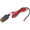 QUARKZMAN Presa Femmina Per Accendisigari Auto, 14 AWG 12V/24V 30A 100cm Cavo Di Alimentazione Presa Femmina Per Auto Adattatore Per Alimentare Dispositivi A Bordo, Oro