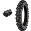 Fusaro Moto EMB12MEG Gomma Copertone Pneumatico + Camera Moto Mini cross 80/100-12 2.75-12 Tassellato Minimoto Minicross