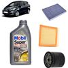 OP Kit tagliando 3 filtri + 5L olio Mobil 5W-20 per Ford B-Max 1.4 benzina/GPL 2012-2018