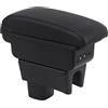 OYHCM Bracciolo centrale per Suzuki Swift 2005-2026,3 USB | Per Suzuki Swift Bracciolo,2 USB + USB-C,Doppio vano portaoggetti,Coperchio scorrevole,Pelle PU,Installazione senza forare
