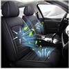 FUNEAER Set Coprisedili Auto Universali per Ford Puma,Coprisedile Seduta Anteriori e Posteriori Pelle Copri per Auto con Airbag-Nero