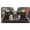 BAGEYOU Parasole anteriore per auto per cani, con gatto nero, decorazione per la famiglia, parasole per veicoli con raggi UV, riflettente, protegge il veicolo, mantiene il veicolo fresco, 140 x 76 cm