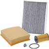 ATEC Germany Set di filtri di ispezione con 1x filtro olio, 1x filtro aria, 1x filtro aria abitacolo (carbone attivo), 1x tappo di scarico olio con guarnizione, COMPATIBILE CON - OPEL CORSA D (S07)