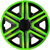 NRM Action - Set di 4 copricerchi universali per auto, 14 pollici (verde/nero)