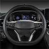 IMMLSX D Forma Di Copertura Del Volante Automobile Per Seat Per Ateca FR 2017-2020 Per Leon ST 2020 Per Arona FR 2017-2021 Per Ibiza FR Accessori Auto Coprivolante Auto Coprivolante Volante(BLACK)