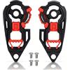 Garsent Set di Piastre Ingranaggi Visiera Scudo Regolabile per Casco Adatto per AGV K1 K1S K3SV K5 K5S, Ricambio Durevole per Motociclisti, Materiale Plastico