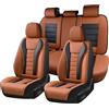 Coverado Set completo di coprisedili per auto, coprisedili anteriori e posteriori, impermeabili, in pelle, universali, per la maggior parte delle auto