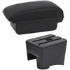 MSDDWL Bracciolo Auto Per POLO Mk5 6R 2010-2018 Scatola Portaoggetti Per Bracciolo Auto Retrofit Auto Braccioli(A1 Black line NO USB)