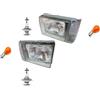 Generico Fari Anteriori 2 Fanali Faro Completi di Lampade COMPATIBILI con Panda modello 141 tutti i modelli a REGOLAZIONE MANUALE prodotte dal 1986 al 2003-31710/1-31720/1 - OM-005 - OM-032